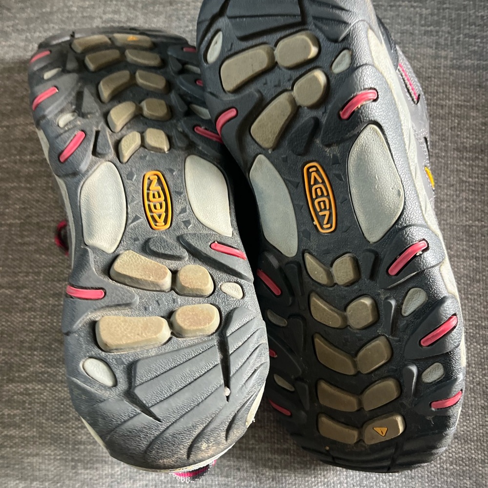 Keen Womens Koven Hiking Boots Size 8.5 Gray Leather Sneaker Outdoor Trail Shoes - Picture 3 of 9